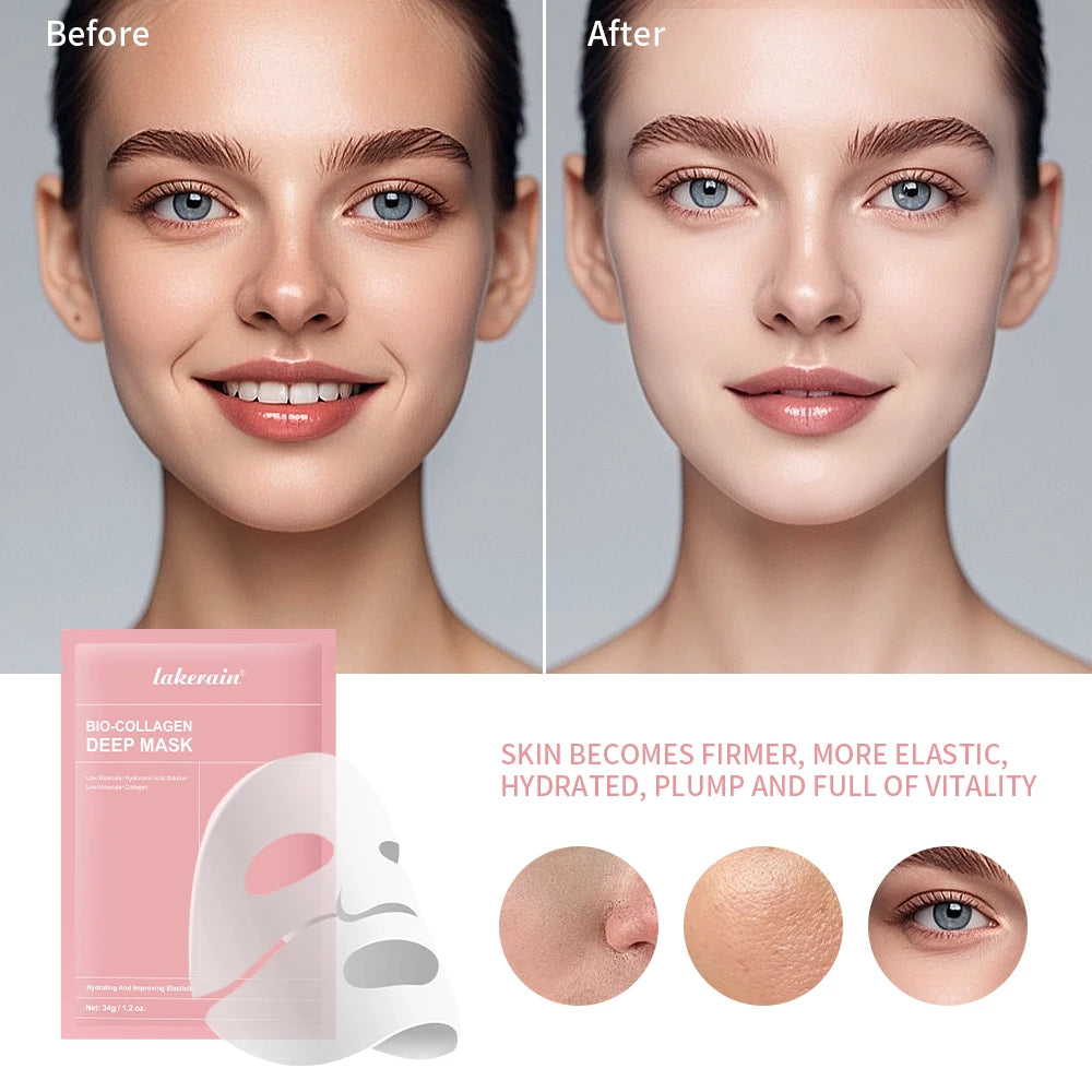 Deep Hydrating Bio-Collagen Face Mask Pack (4-Pack)