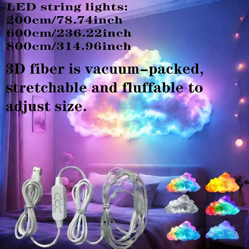 NovaGlow™ 3D Ambient Cloud LED Lamp