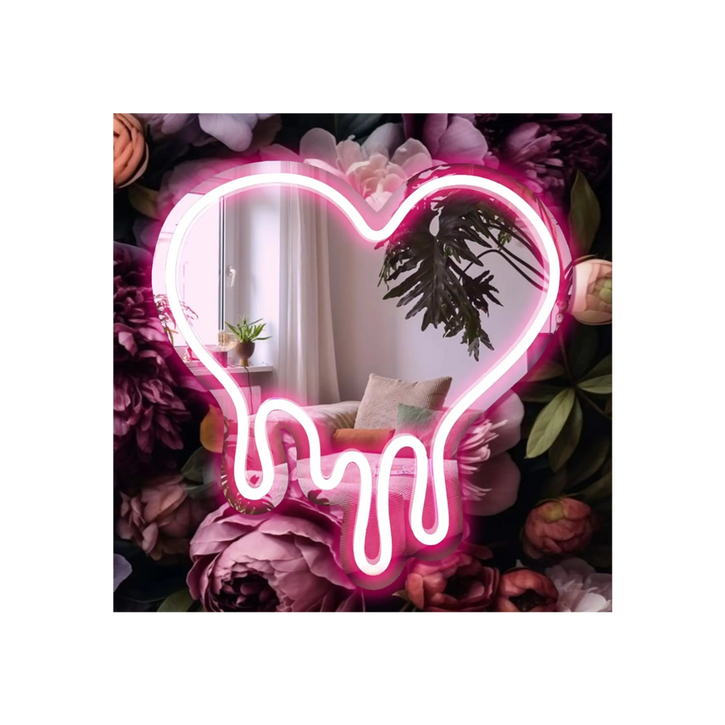 NovaGlow™ Melting Heart Neon Mirror Sign