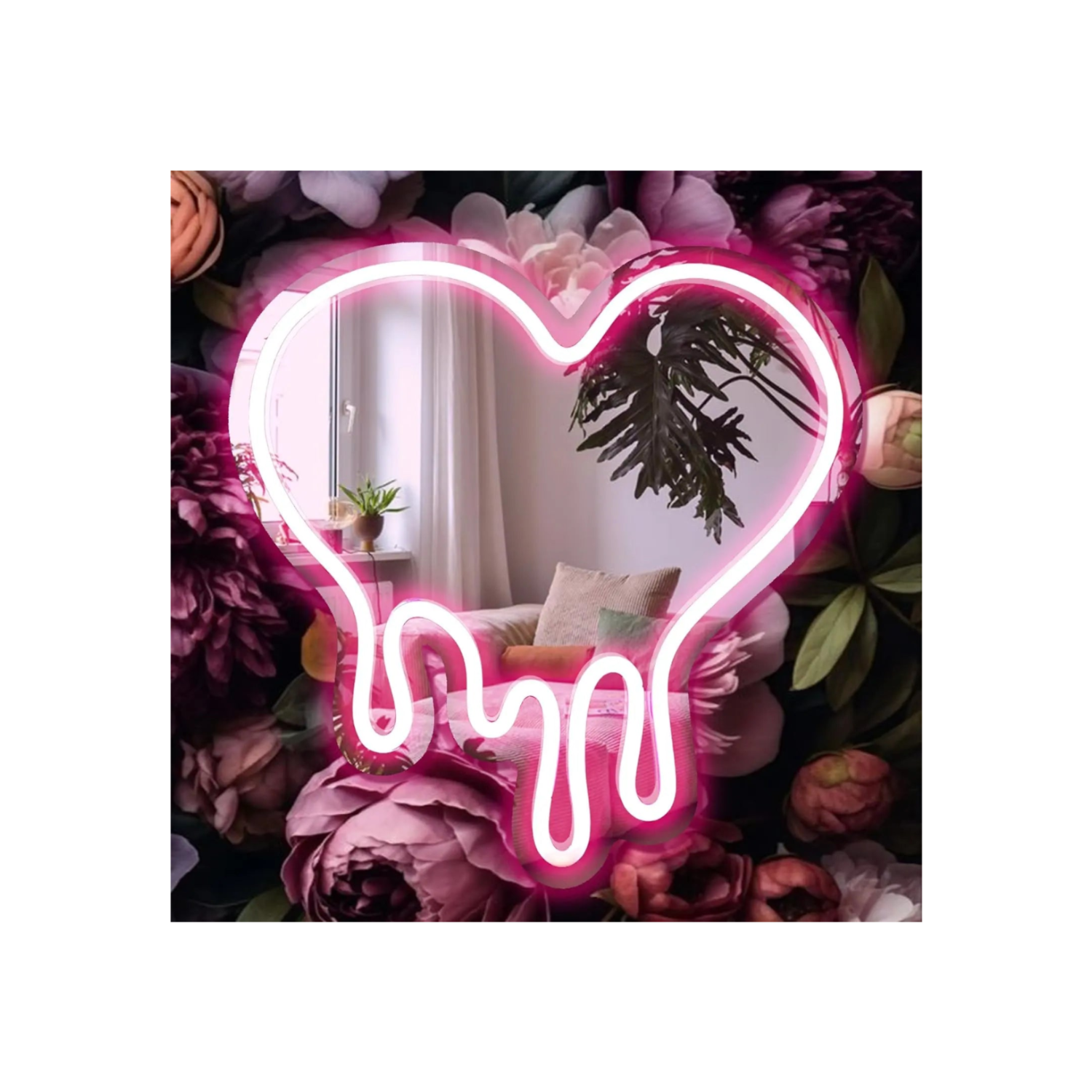 NovaGlow™ Melting Heart Neon Mirror Sign