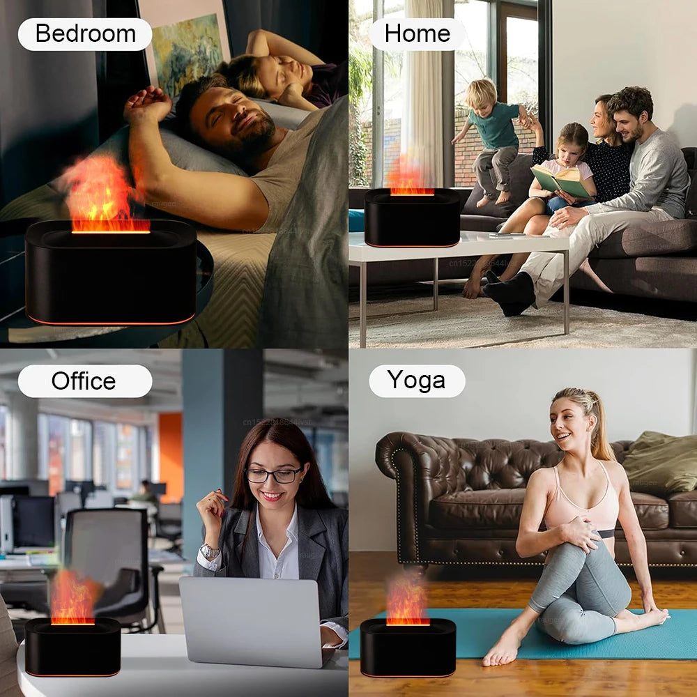 NovaGlow™ Ambient Flame Diffuser & Humidifier